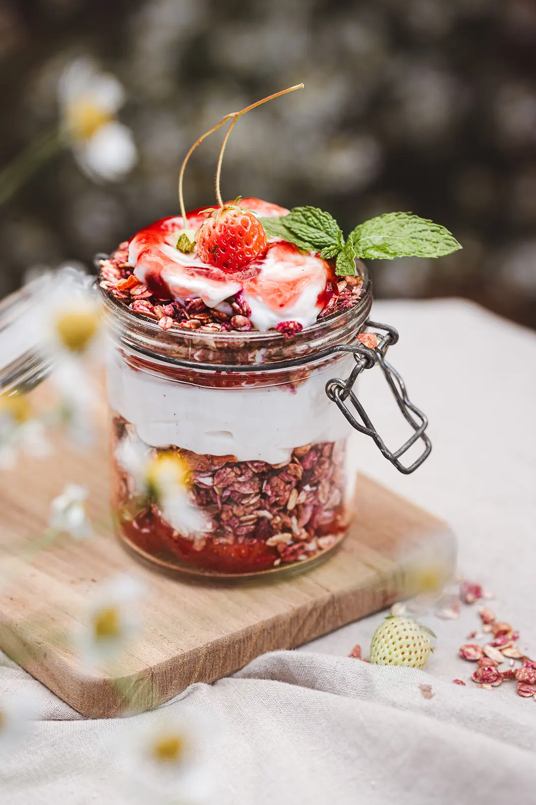 Wiosenna fotografia kulinarna, Granola, Fotografia kulinarna, Zdrowe Śniadanie, Fotogrf kulinarny,